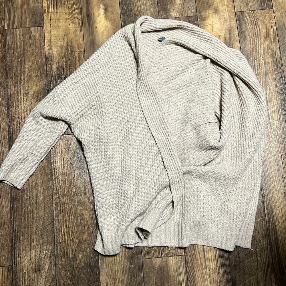 Tan/cream cardigan from Aerie